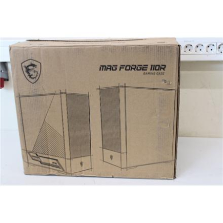 Renew. MSI MAG FORGE 110R PC Case, Mid-Tower, USB 3.2, Black | MSI | DAMAGED PACKAGING, BROKEN LEG