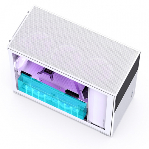 Jonsbo D31 MESH Screen Micro-ATX Case, Tempered Glass - white