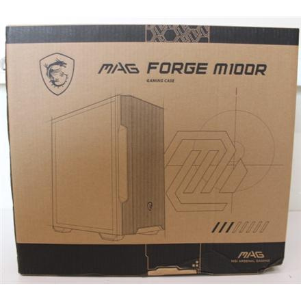Renew. MSI MAG FORGE M100R WHITE | MSI PC Case | MAG FORGE M100R | Side window | White | Micro ATX Tower | DAMAGED PACKAGING | Power supply included No | ATX