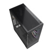 Gembird Gaming case Fornax X550 aquarium type, ATX, 2x USB 3.2 + 1x USB type-C, black