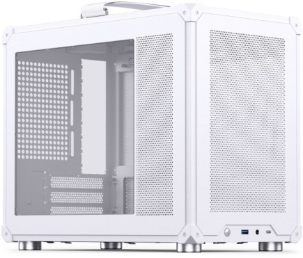 PC case Jonsbo C6 MAX, Mini, Micro-ATX, Tempered Glass - White