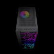Gembird Fornax 2500 ARGB Gaming ATX computer case, Midi Tower, backlight,  Black