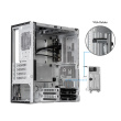 Chieftec Midi Tower BS-20B-OP, Schwarz o.NT Black