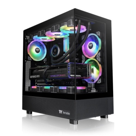 Thermaltake PC case View 270 Tempered Glass, glass side, CT140 Fan - black
