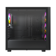 Wooden PC Case Montech XR, Midi-Tower, ATX, ARGB/ 4x GR120 mm ARGB PWM fans/ GPU 420mm/ CPU 175mm/ USB3.0*2 / Type-C*1 / Black