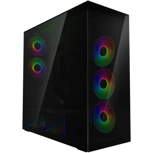 Arctic Xtender (Black) Black window with GPU vertical mount