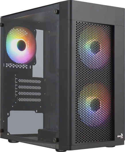 Aerocool HEXFORMBKV2 Micro ATX PC Case 3 Fans FRGB Черный