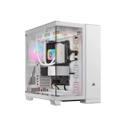 Corsair Dual Chamber PC Case | iCUE LINK 6500X RGB | Valge | Mid Tower | Power supply included No | ATX