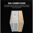 Corsair Dual Chamber PC Case | 6500X | Valge/Bamboo wood | Mid Tower | Power supply included No