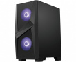 MSI MAG FORGE 100M Mid Tower Gaming Computer Case 'Черный, 2x 120mm ARGB PWM Fan, 1x 120mm Fan, 1-6 ARGB Hub, Mystic Light Sync, Tempered Glass Panel, ATX, mATX, mini-ITX'