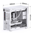 Jonsbo D41 Screen ATX Case, Tempered Glass - White