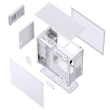 Jonsbo D41 Screen ATX Case, Tempered Glass - White