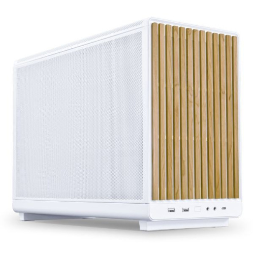 Lian Li DAN Cases A3-mATX Wood Edition PC Case, Micro-ATX - Beech, White