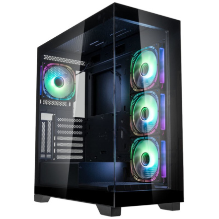 Kolink Unity Peak ARGB Midi-Tower Showcase, Tempered Glass - Black