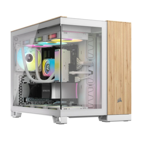 Corsair CC-9011288-WW computer case Midi Tower Bamboo, Valge