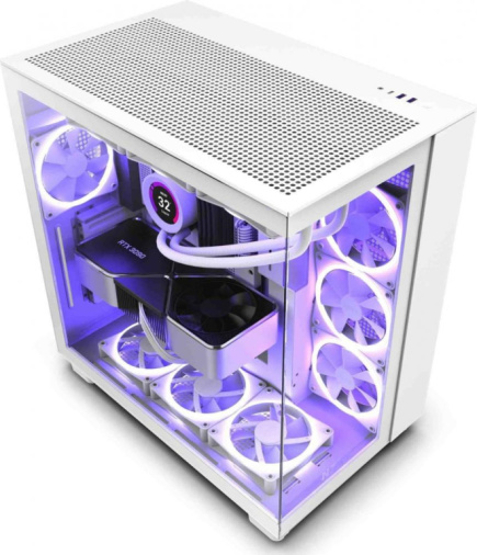 NZXT H9 Flow Midi Tower Valge WLONONWCROFMO