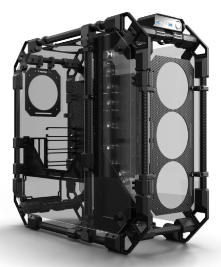 Alphacool Apex Pro Skeleton Full Tower Black, Carbon