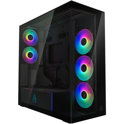 Arctic Xtender (Black) mirrow Black window with GPU vertical mount
