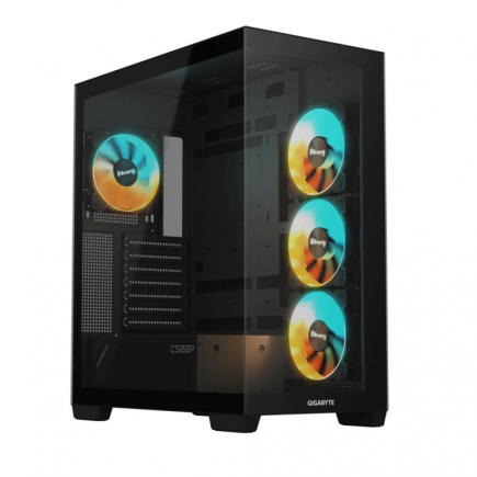 Case|GIGABYTE|GB-C500P ST|MidiTower|Case product features Transparent panel|ATX|MicroATX|MiniITX|Colour Must|GB-C500PST