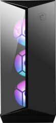 MSI MPG GUNGNIR 110R Mid Tower Gaming Computer Case Must, USB 3.2 Gen2 Type C, 4x 120mm ARGB Fan, Mystic Light Sync, 1 to 6 ARGB Control board, 2x Tempered Glass Panels, ATX, mATX, mini-ITX