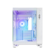 Chieftec PC case VISIO GM-30W-T G-OP 6xfans ARGB Valge