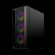 Gembird Fornax 4000 ARGB gaming ATX computer case, Midi Tower, backlight, Must