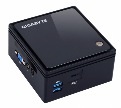 GIGABYTE GB-BACE-3160 PC/workstation barebone 0.69L sized PC Black J3160 1.6 GHz