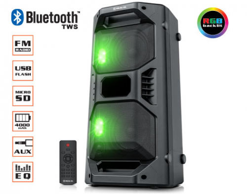 REAL-EL X-757 Bluetooth Portable speaker system 50W
