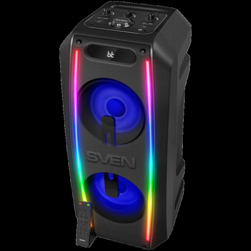 Speaker SVEN PS-740, black (100W, TWS, Bluetooth, FM, USB, microSD, LED-display, 4400mA*h)