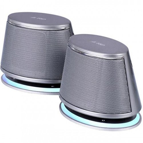 Multimedia - Speaker F&D V620 Plus Silver 4w(1.2w*2), 1.5'' full range Neodymium driver, With bottom radiator design for springy bass (AAS Technology), Powered by USB