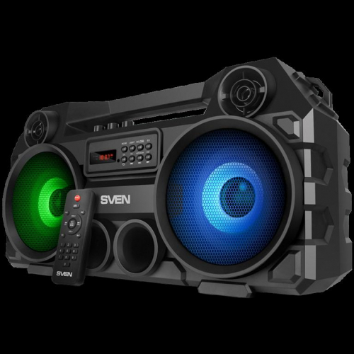 Speaker SVEN PS-580, black (36W, TWS, Bluetooth, FM, USB, microSD, LED-display, RC, 2000mA*h)