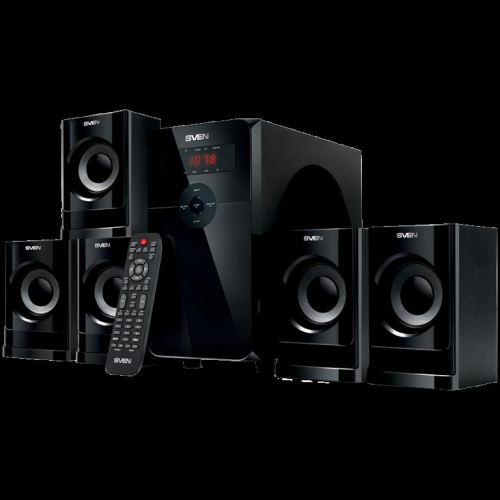 Speakers SVEN HT-201, black (80W, Bluetooth, FM, USB/SD, Display, RC unit)