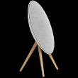 Beosound A9 5th Gen Speaker Natural Alu (Back Grey Mist/Cover Kvadrat Light Grey/Legs Oak)