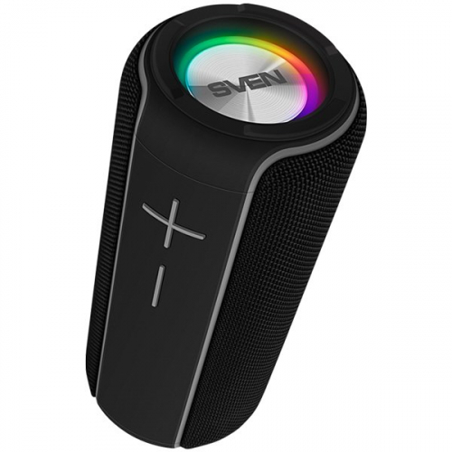 SVEN PS-285 20(2×10)W; TWS; FM radio; AUX; USB/SD-card support; Waterproof (IPx7);RGB running lighting