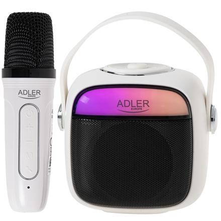 Adler Karaoke Speaker With Microphone | AD 1199W | Bluetooth | White | Portable | Wireless connection