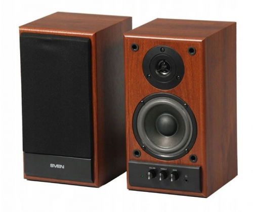 SVEN SPS-702 Brown, Wood Wired 40 W