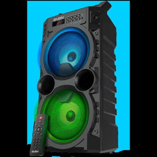 Speaker SVEN PS-440, black (20W, TWS, Bluetooth, FM, USB, microSD, LED-display, RC, 2000mA*h)