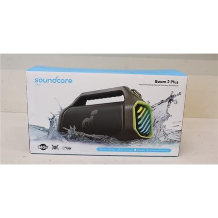 Renew. Anker Soundcore Boom 2 Plus Bluetooth Speaker, Green | Anker Soundcore | Portable Bluetooth Speaker | Boom 2 Plus | DAMAGED PACKAGING, UNPACKED | 140 W | Bluetooth | Adventure Green | Portable | Wireless connection