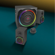 Speedlink Lautsprecher GRAVITY CARBON RGB. 2.1 System. sw retail