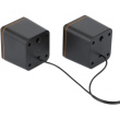 MANHATTAN Lautsprecher fr PC und Laptop 2600 Series zwei verbundene Lautsprecher 1.4 m USB-Kabel USB-C/USB-A-Adapter schwarz/orange