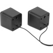 MANHATTAN Lautsprecher fr PC und Laptop 2600 Series zwei verbundene Lautsprecher 1.4 m USB-Kabel USB-C/USB-A-Adapter schwarz/silber