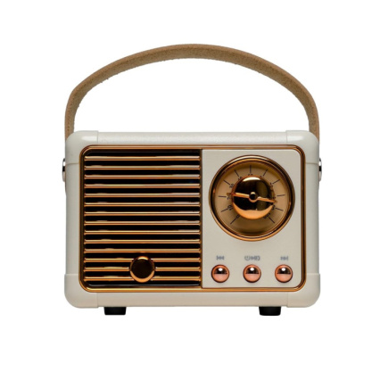 Głośnik Denver Denver BTP-203W Mini BT-Lautsprecher Retro-Design weiß
