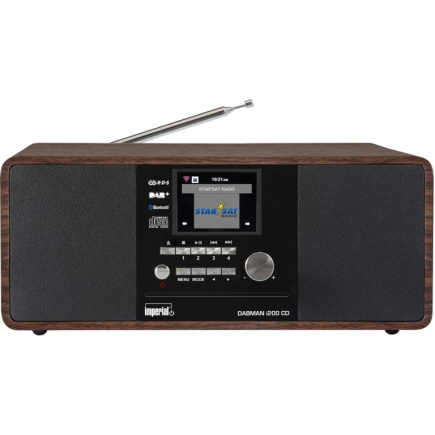 DABMAN i200 CD Multifunkt.Radio DAB+/ FM/ Internet/ BT. Holz