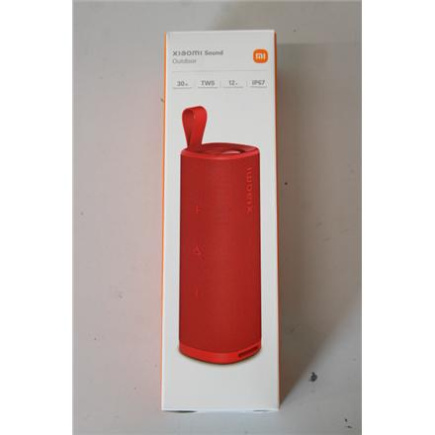 Taastatud. Xiaomi Sound Outdoor, Red | Xiaomi Sound Outdoor | QBH4263GL | USED, MISSING MANUALS AND USB CABLE | 30 W | Waterproof | Bluetooth | Red | Portable | Wireless connection