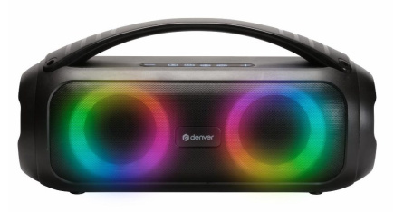 Bluetooth Speaker Denver BTG-616 with handle and LED lighting