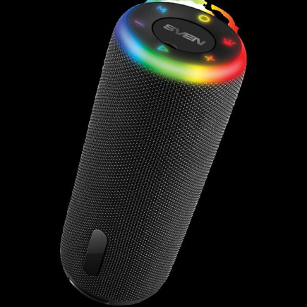 Speaker 2.0 portable SVEN PS-150, Must, power output 10W (2x5W) (RMS), TWS, Bluetooth, FM, USB, lithium battery 1800mA*h