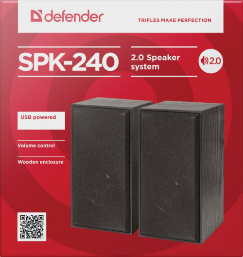 Defender SPK-240 loudspeaker Черный Wired 6 W