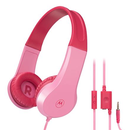 Motorola | Kids Wired Headphones | Moto JR200 | Over-Ear Built-in Mikrofon | Over-Ear | 3.5 mm plug | Pink