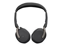JABRA Evolve2 65 Flex MS Stereo Kõrvaklapid mikrofoniga on-ear Bluetooth wireless active noise cancelling USB-A black Certified for Microsoft Te
