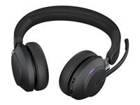 JABRA Evolve2 65 MS Stereo Kõrvaklapid mikrofoniga on-ear Bluetooth wireless USB-A noise isolating black Certified for Microsoft Teams
